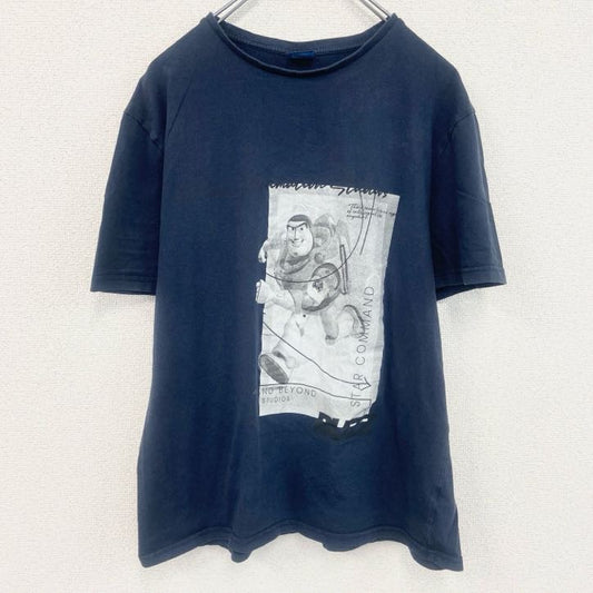 古着 used　TOY STORY　トイストーリー　バズライトイヤー　半袖プリントTシャツ　キャラクター　紺　ネイビー　Lサイズ