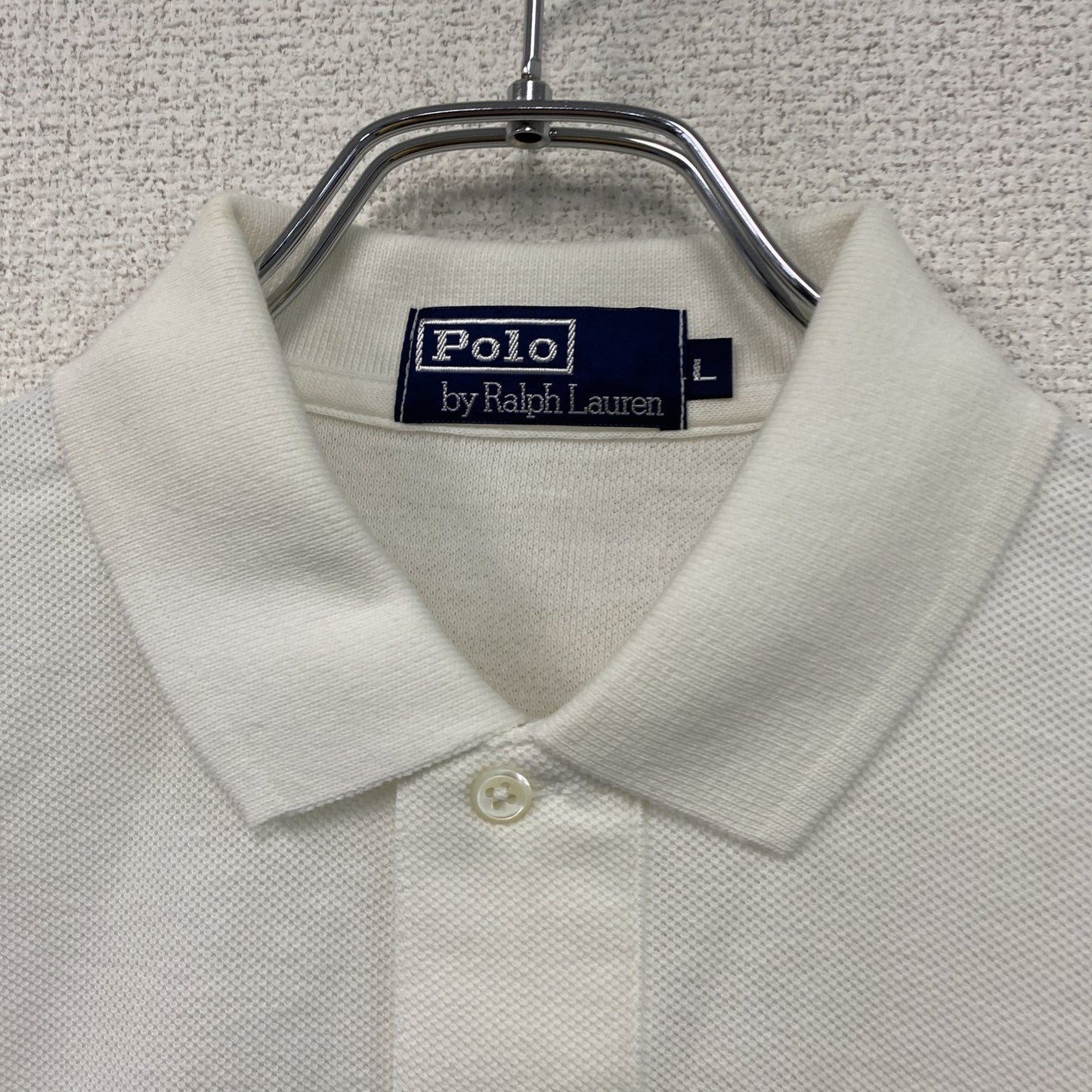 Polo by Ralph Lauren　ポロバイラルフローレン　長袖ポロシャツ　白　ホワイト　Lサイズ