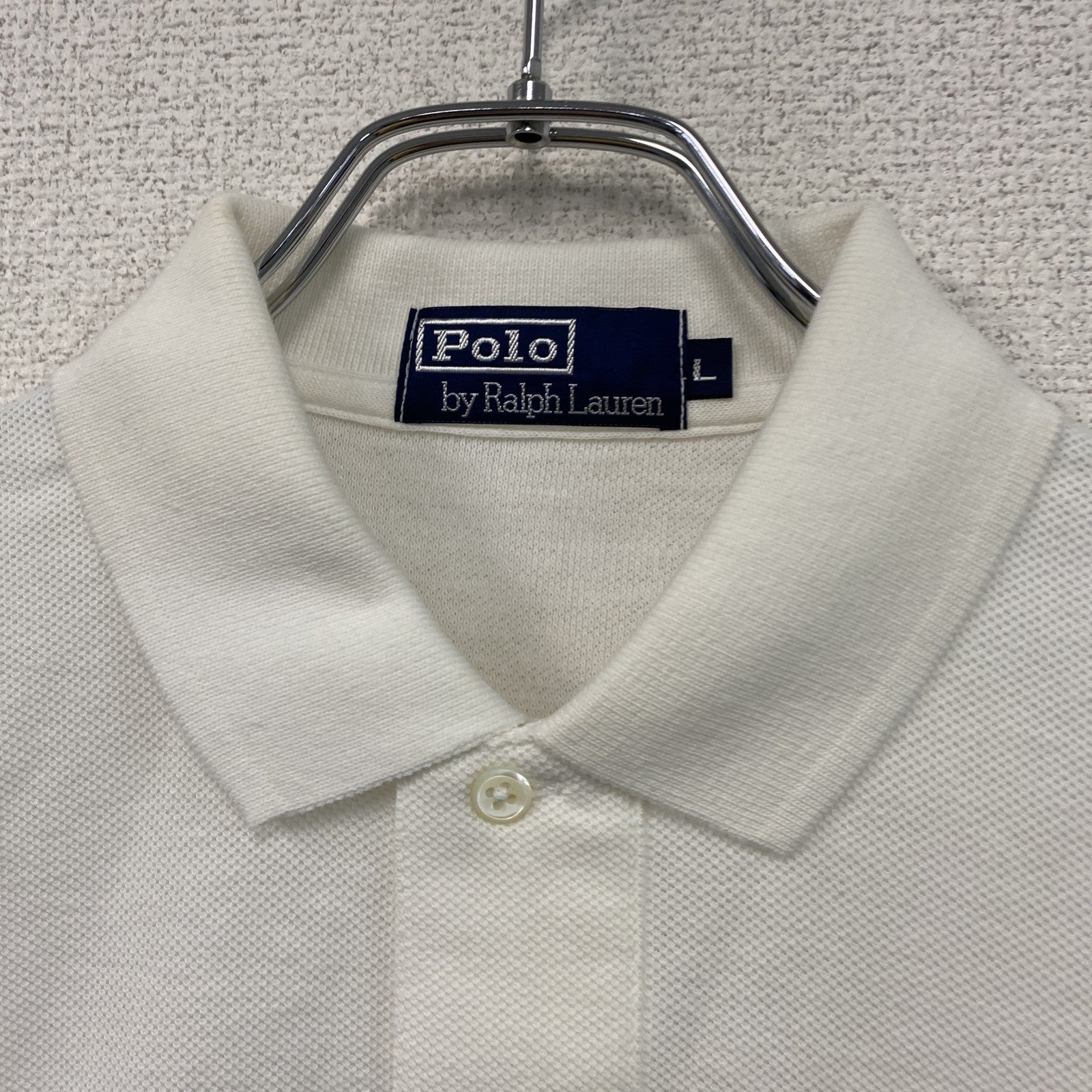 Polo by Ralph Lauren　ポロバイラルフローレン　長袖ポロシャツ　白　ホワイト　Lサイズ