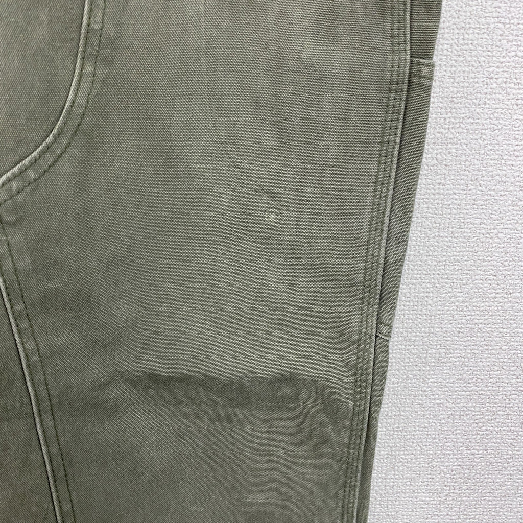 ノーブランド　ダブルニーペインターパンツ　ダックパンツ　ジップフライ　カーキ