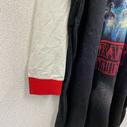 STRANGER　THINGS　ストレンジャーシングス　長袖Tシャツ/ロンT　黒　ブラック　白　ホワイト　2XLサイズ
