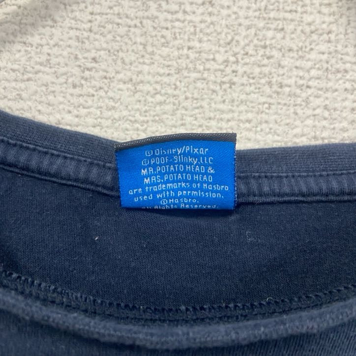 古着 used　TOY STORY　トイストーリー　バズライトイヤー　半袖プリントTシャツ　キャラクター　紺　ネイビー　Lサイズ
