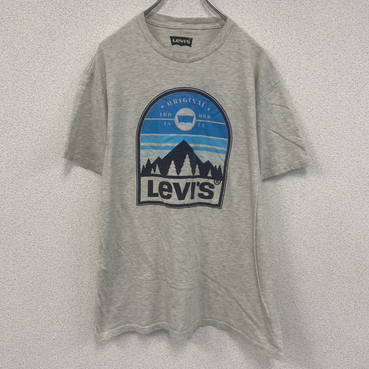古着 used　Levi’ｓ　リーバイス　半袖ロゴプリントＴシャツ　コットン　クルーネック　グレー　XLサイズ