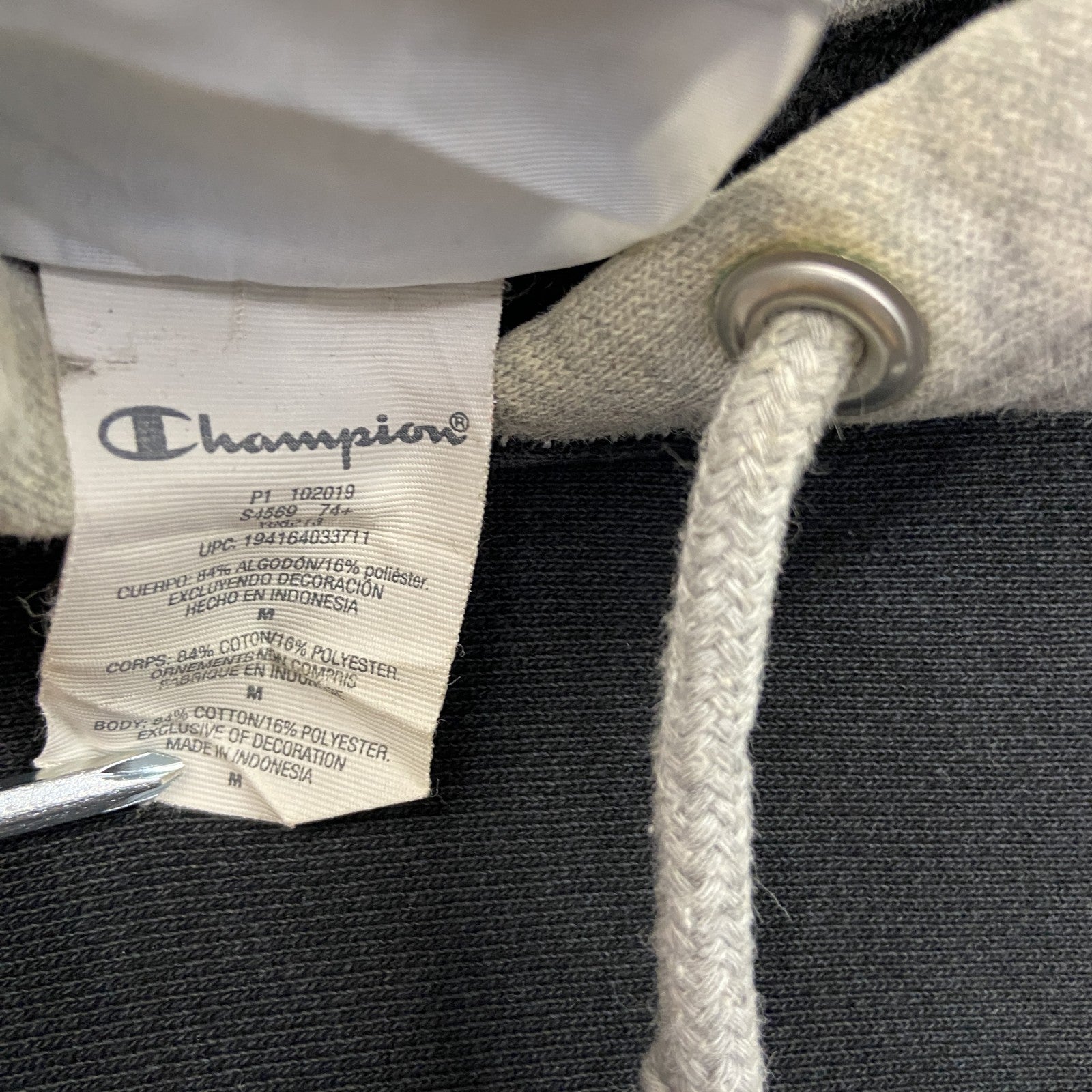 Champion　チャンピオン　リバースウィーブ　スウェットパーカー/フーディー　現行　マルチカラー　黒　ブラック　Mサイズ