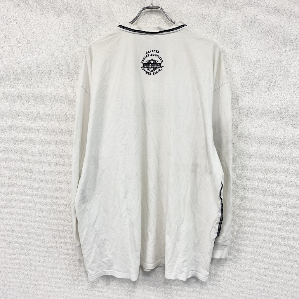 HARLEY DAVIDSON　ハーレーダビッドソン　長袖Tシャツ/ロンT　白　ホワイト　3XLサイズ　