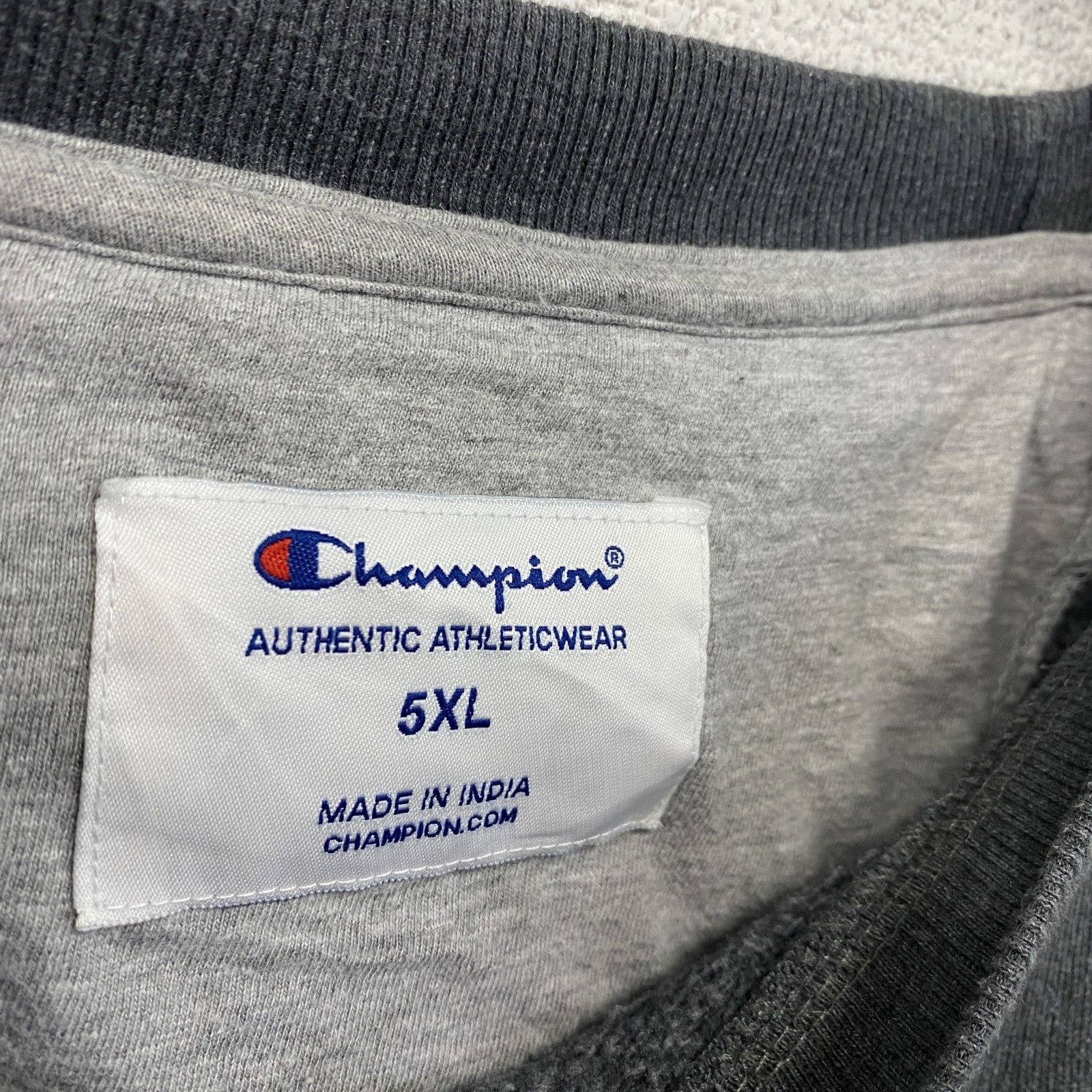 champion　チャンピオン　スウェット/トレーナー　ロゴ刺繡　灰色　ダークグレー　5XLサイズ