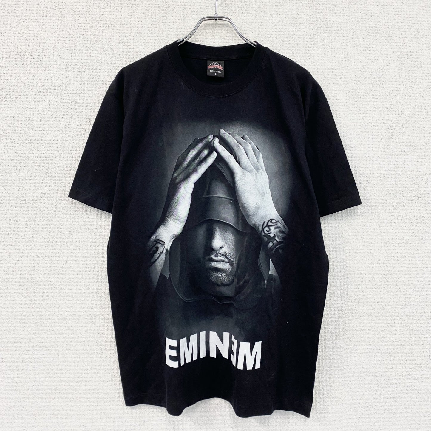 ROCK@TEES　EMINEM　エミネム　半袖プリントTシャツ　黒　ブラック　Lサイズ　