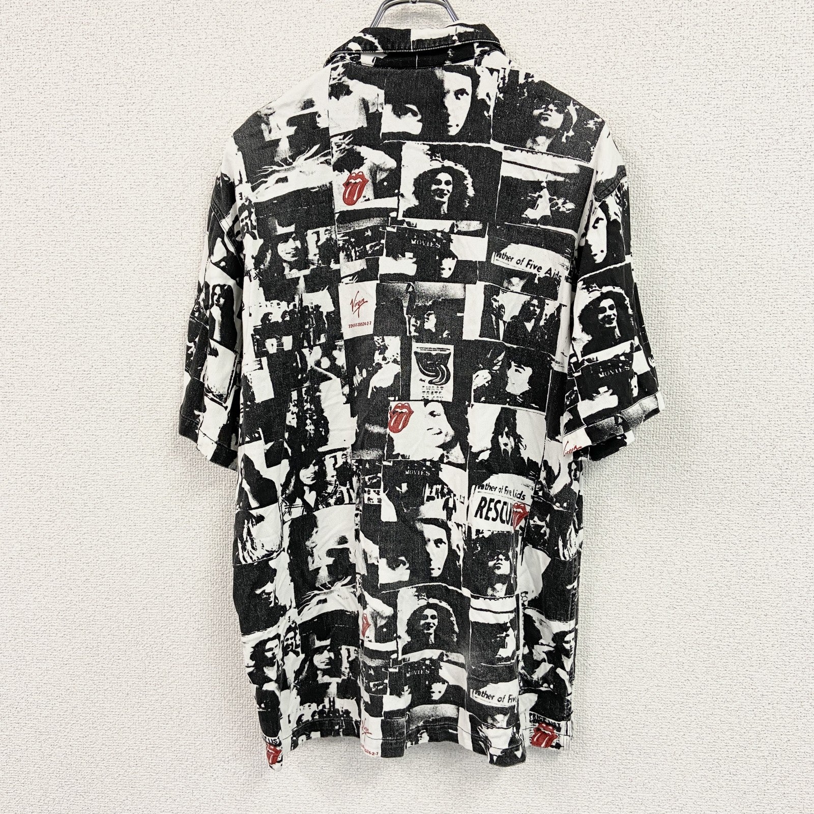 JACKROSE　ジャックローズ　半袖シャツ/柄シャツ　バイカラー　白　ホワイト　黒　ブラック　4サイズ
