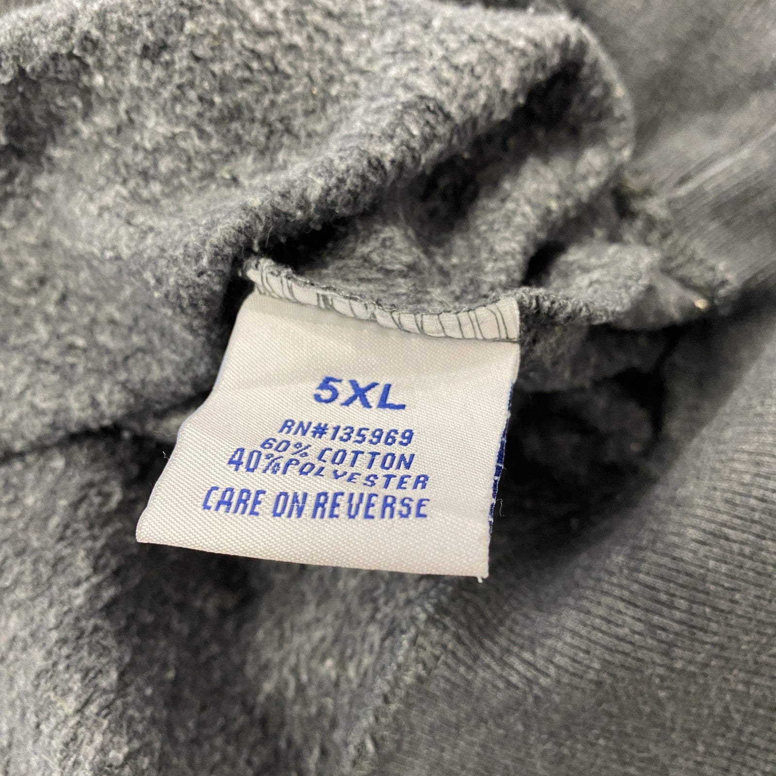champion　チャンピオン　スウェット/トレーナー　ロゴ刺繡　灰色　ダークグレー　5XLサイズ