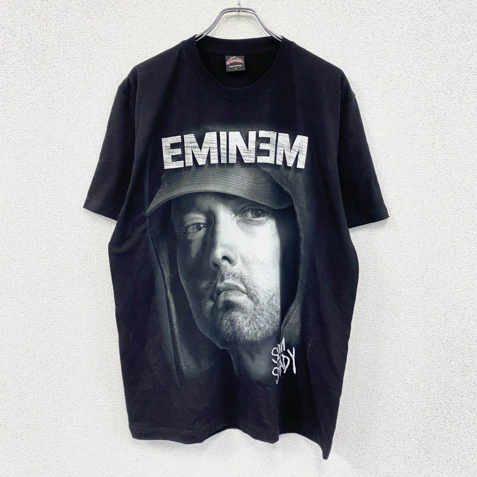 ROCK@TEES　EMINEM　エミネム　半袖プリントTシャツ　黒　ブラック　Lサイズ