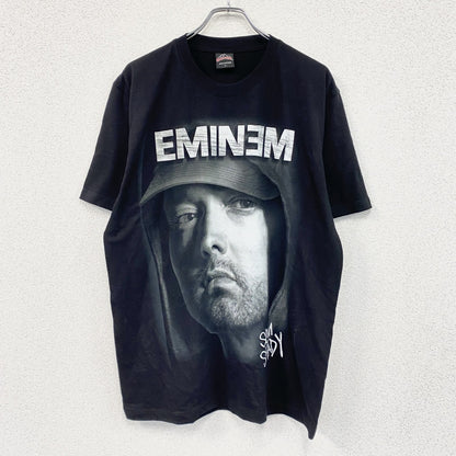 ROCK@TEES　EMINEM　エミネム　半袖プリントTシャツ　黒　ブラック　Lサイズ