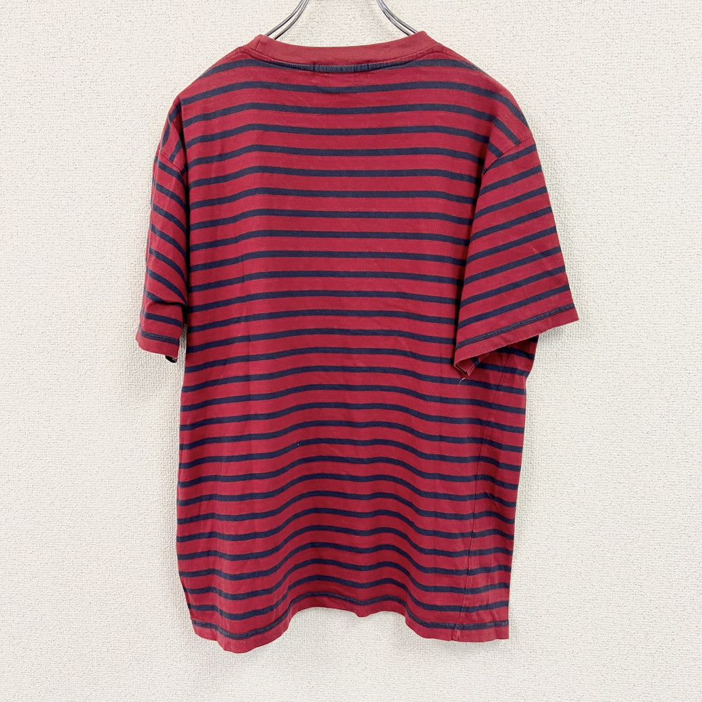 POLO by Ralph Lauren　ポロバイラルフローレン　半袖プリントTシャツ　ボーダー柄　バイカラー　Lサイズ
