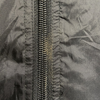 古着 used　BIOWORLD　長袖刺繍ナイロンジャケット　ORANGE COUNTY　レトロアウター　赤　黒　Lサイズ