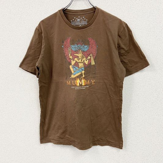 UNIVERSAL STUDIOS　ユニバーサルスタジオ　半袖プリントTシャツ　リベンジオブザマミー　茶色　ブラウン　XLサイズ