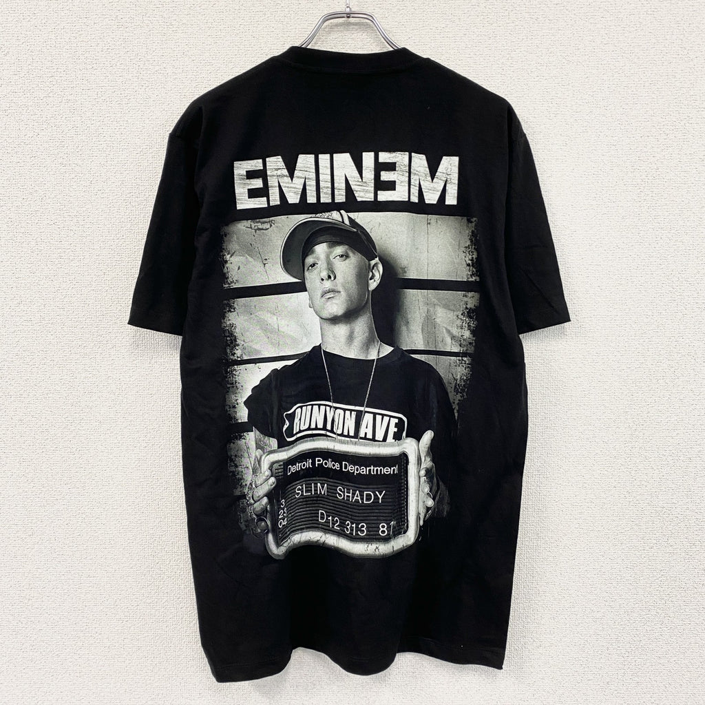 ROCK@TEES　EMINEM　エミネム　半袖プリントTシャツ　黒　ブラック　Lサイズ