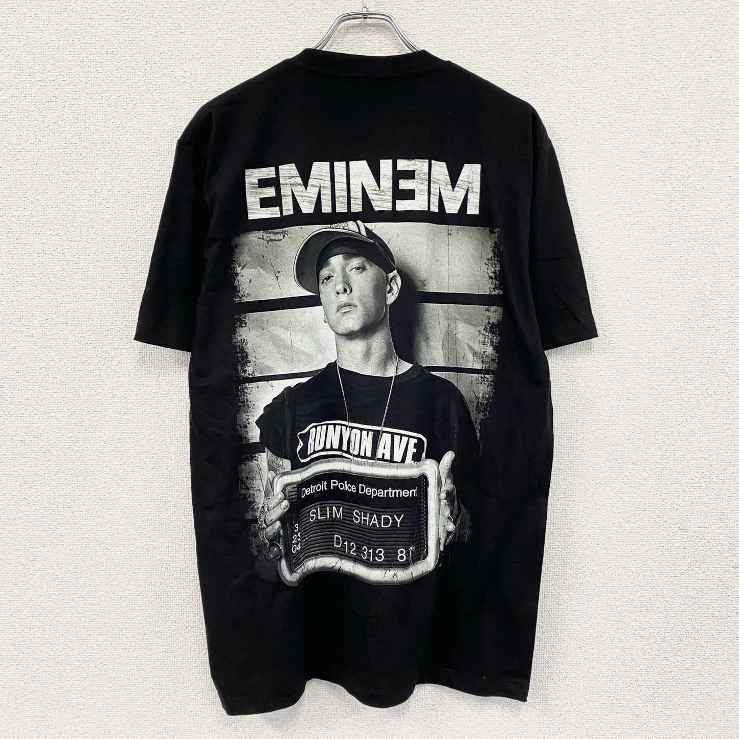 ROCK@TEES　EMINEM　エミネム　半袖プリントTシャツ　黒　ブラック　Lサイズ