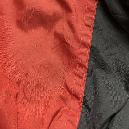 古着 used　BIOWORLD　長袖刺繍ナイロンジャケット　ORANGE COUNTY　レトロアウター　赤　黒　Lサイズ