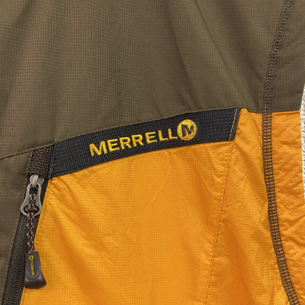 MERRELL　メレル　ナイロンベスト　バイカラー　茶色　ブラウン　オレンジ　XLサイズ