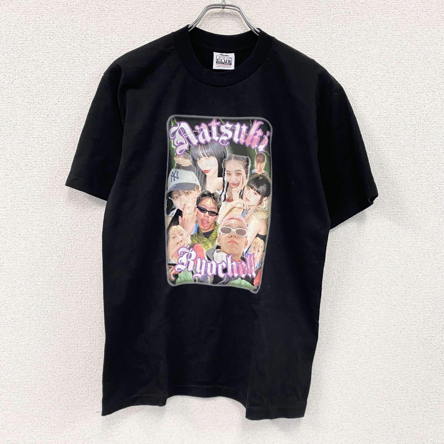 PRO CLUB　半袖プリントTシャツ　人物T　誰やねん　黒　ブラック　Mサイズ