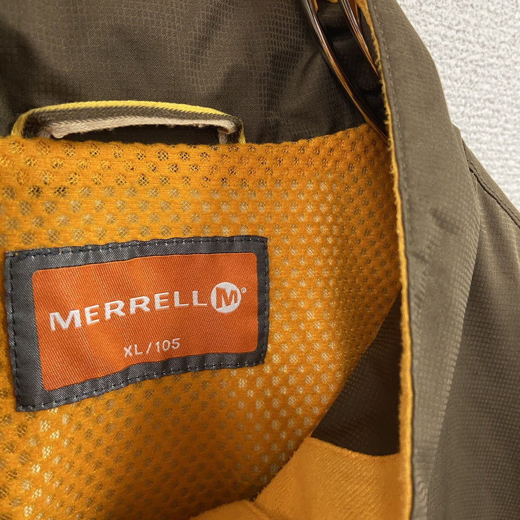 MERRELL　メレル　ナイロンベスト　バイカラー　茶色　ブラウン　オレンジ　XLサイズ