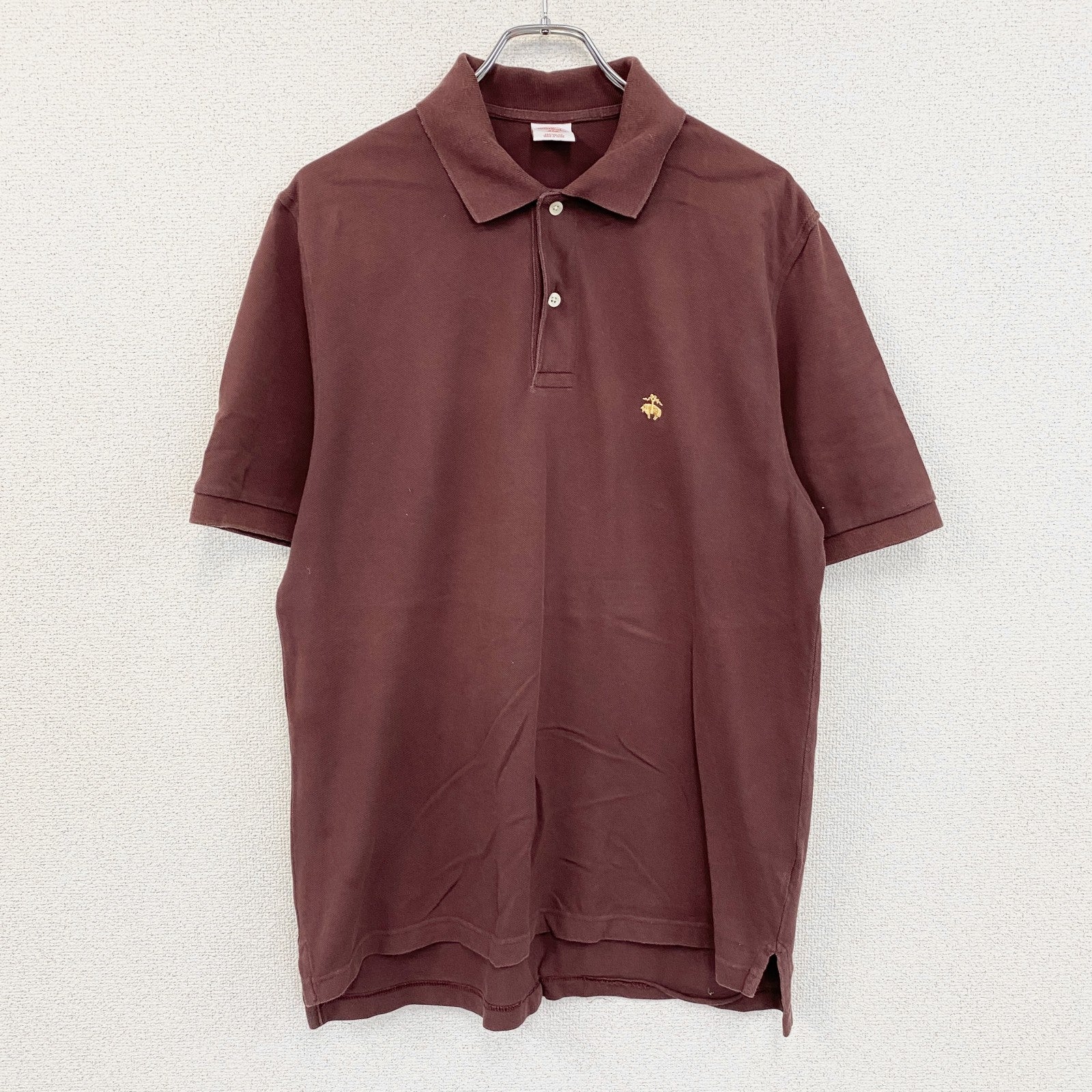 Brooks Brothers 346　ブルックスブラザーズ　半袖ポロシャツ　ボルドー　Mサイズ