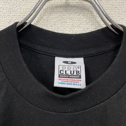PRO CLUB　半袖プリントTシャツ　人物T　誰やねん　黒　ブラック　Mサイズ