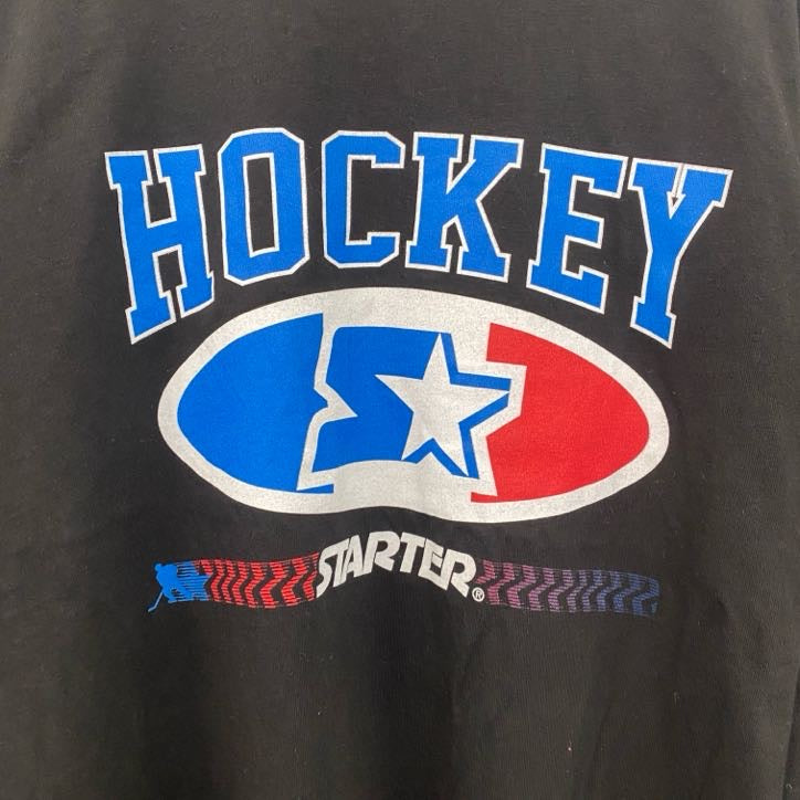 STARTER　スターター　半袖3連プリントTシャツ　HOCKEY　黒　ブラック　Mサイズ