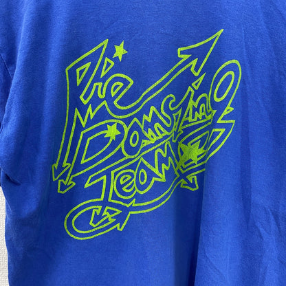 00s　Print Star　半袖プリントグラフィックTシャツ　3連プリント　両面プリント　ヴィンテージ　青　ブルー　Sサイズ