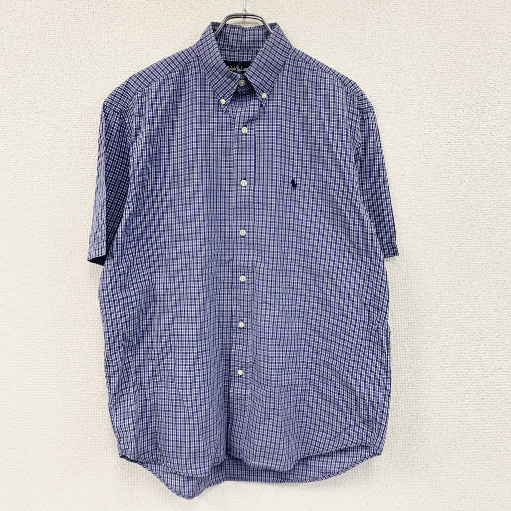 Ralph Lauren　ラルフローレン　半袖ボタンダウンシャツ　青　ブルー　Mサイズ