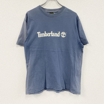 00s　Timberland　ティンバーランド　半袖プリントTシャツ　フェード　紺　ネイビー　Lサイズ