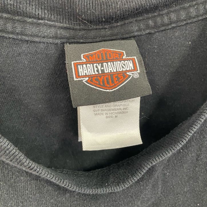 HARLEY DAVIDSON　ハーレーダビッドソン　半袖プリントTシャツ　サザンサンダー　黒　ブラック　Mサイズ