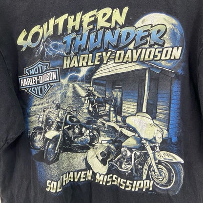 HARLEY DAVIDSON　ハーレーダビッドソン　半袖プリントTシャツ　サザンサンダー　黒　ブラック　Mサイズ