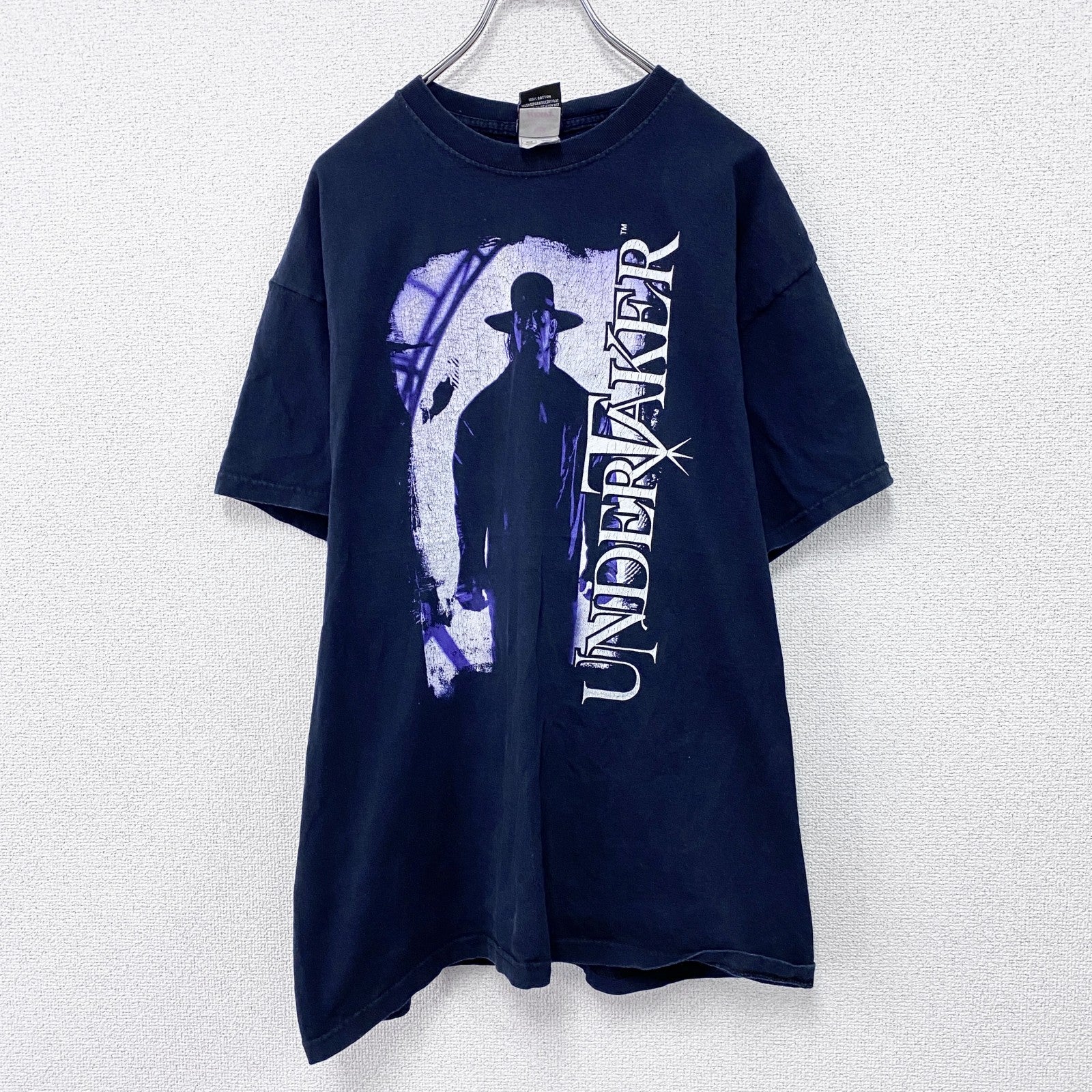 ～00s　FRUIT OF THE LOOM　WWE　UNDERTAKER　アンダーテイカー　半袖プリントTシャツ　プロレスT　人物T　黒　ブラック　XLサイズ