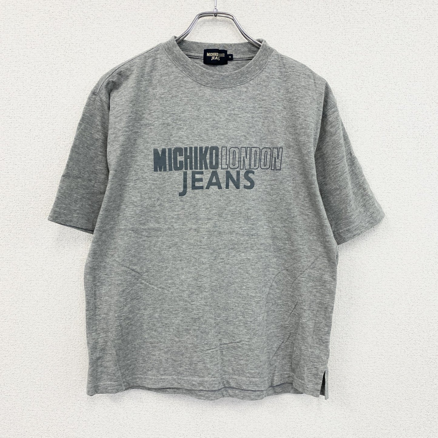 MICHIKO LONDON JEANS　ミチコロンドンジーンズ　半袖プリントTシャツ　グレー　Mサイズ