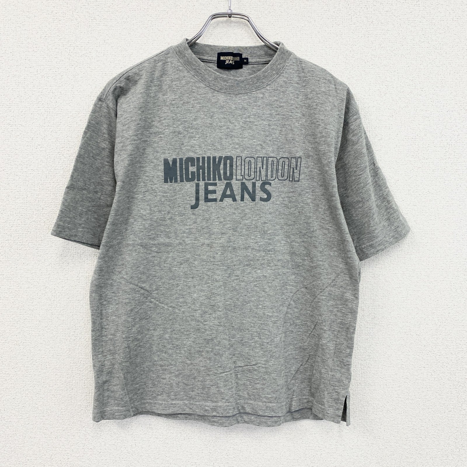 MICHIKO LONDON JEANS　ミチコロンドンジーンズ　半袖プリントTシャツ　グレー　Mサイズ