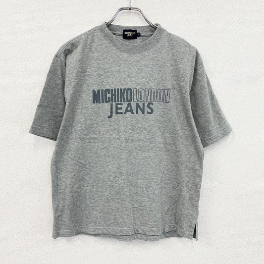 MICHIKO LONDON JEANS　ミチコロンドンジーンズ　半袖プリントTシャツ　グレー　Mサイズ