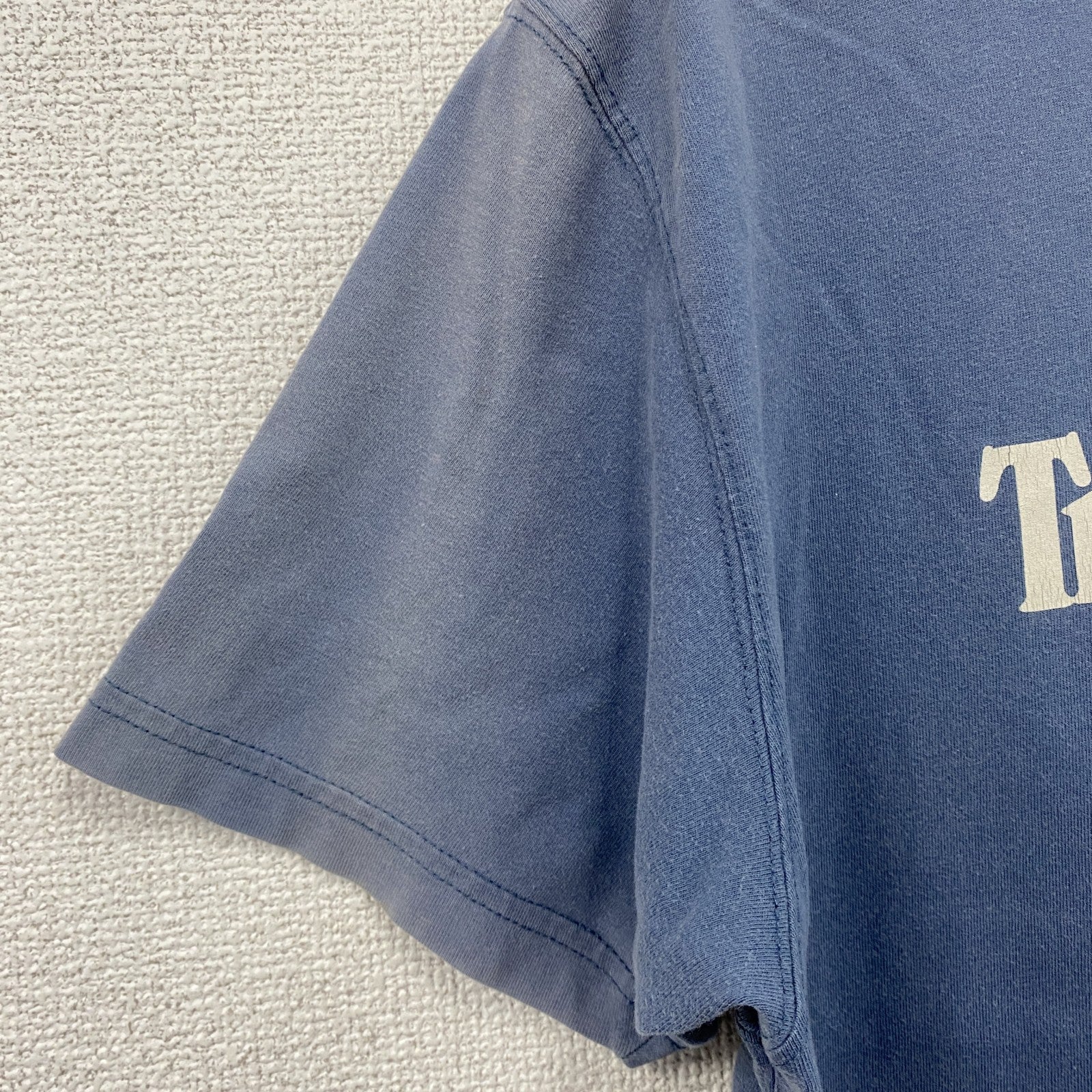 00s　Timberland　ティンバーランド　半袖プリントTシャツ　フェード　紺　ネイビー　Lサイズ