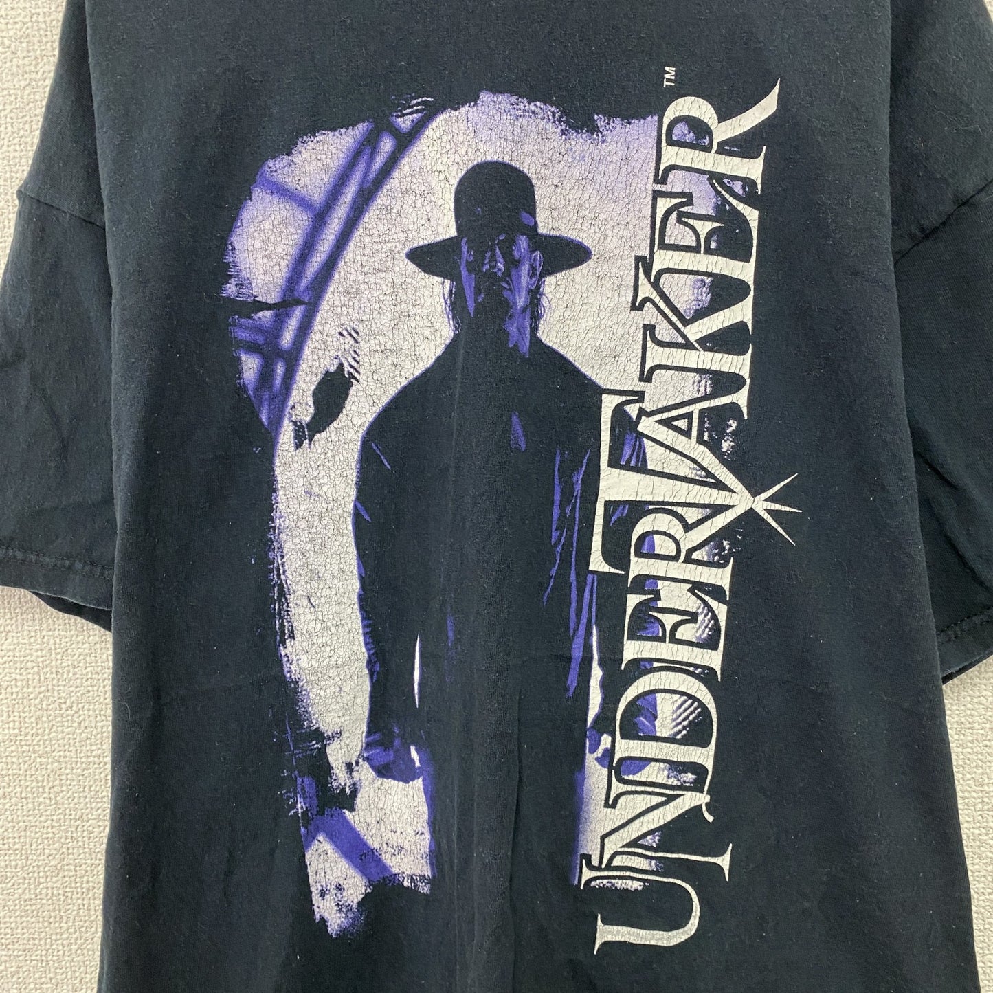 ～00s　FRUIT OF THE LOOM　WWE　UNDERTAKER　アンダーテイカー　半袖プリントTシャツ　プロレスT　人物T　黒　ブラック　XLサイズ