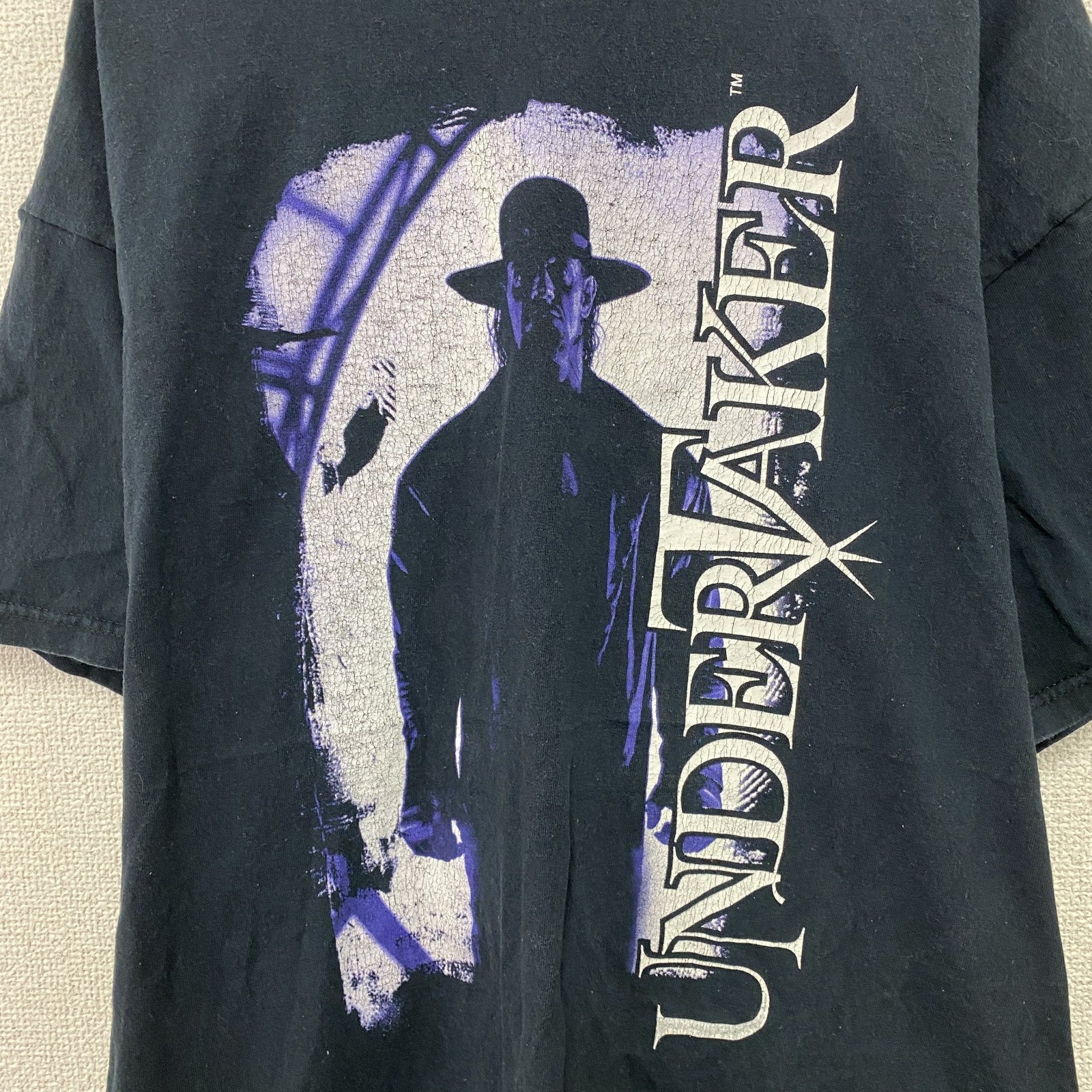 ～00s　FRUIT OF THE LOOM　WWE　UNDERTAKER　アンダーテイカー　半袖プリントTシャツ　プロレスT　人物T　黒　ブラック　XLサイズ