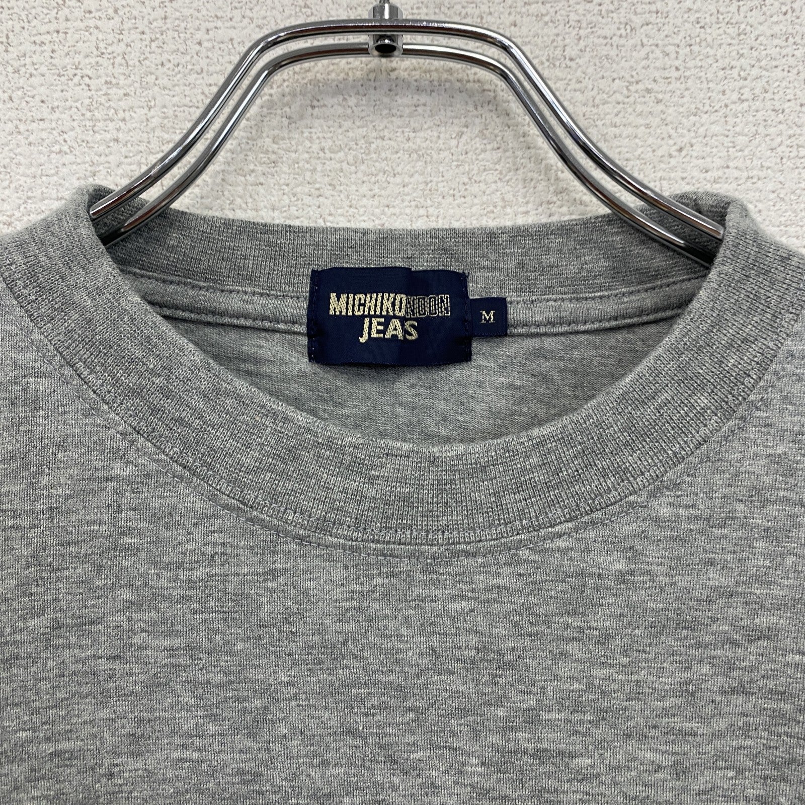 MICHIKO LONDON JEANS　ミチコロンドンジーンズ　半袖プリントTシャツ　グレー　Mサイズ