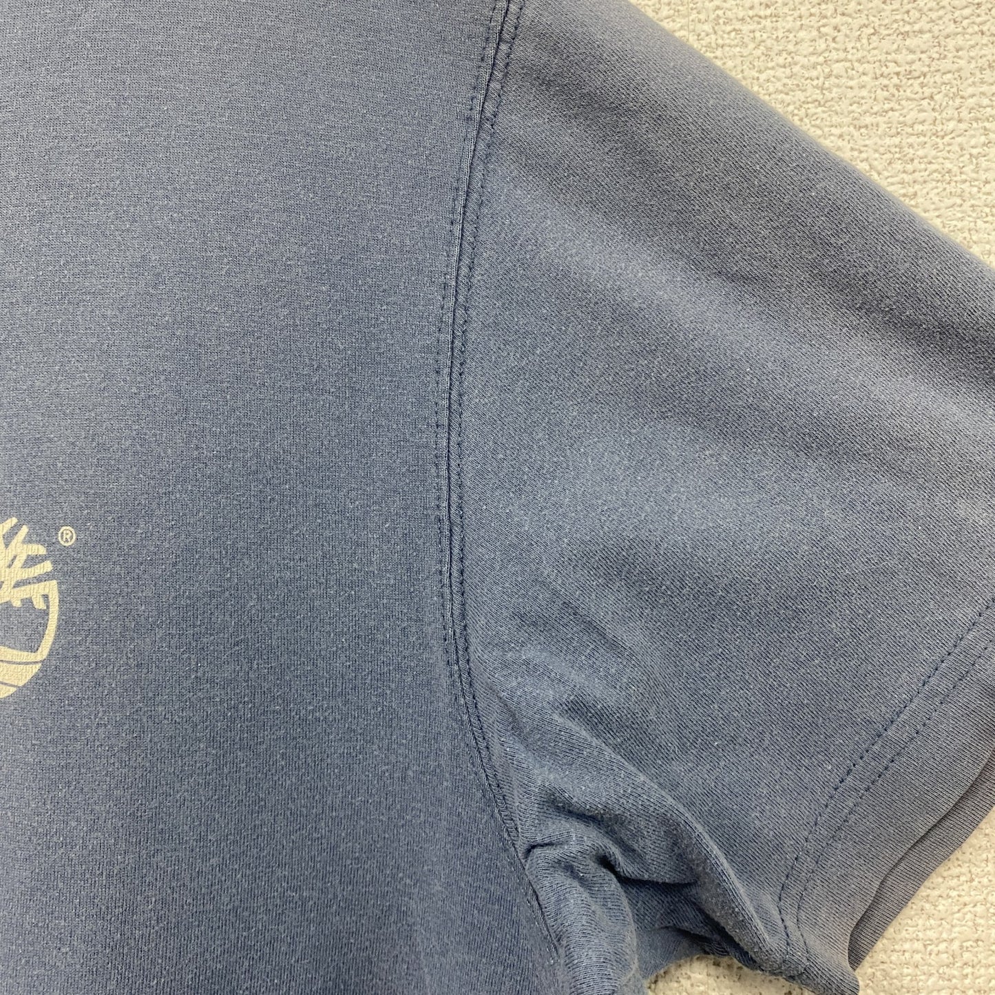 00s　Timberland　ティンバーランド　半袖プリントTシャツ　フェード　紺　ネイビー　Lサイズ