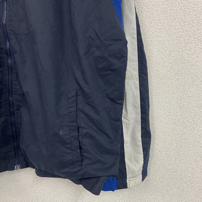 ～00s　PERRY ELLIS　ペリーエイルス　フルジップジャケット　アーチプリント　ヴィンテージ　紺　ネイビー　Lサイズ