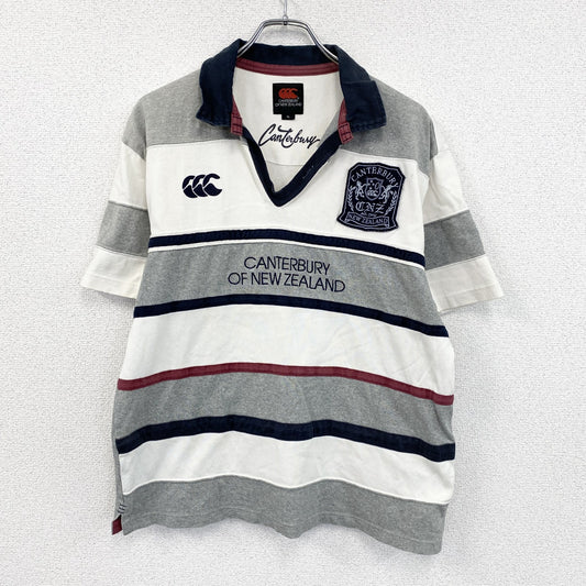 Canterbury of New Zealand　カンタベリーオブニュージーランド　半袖ポロシャツ　ラガーシャツ　ボーダー　マルチカラー　XLサイズ