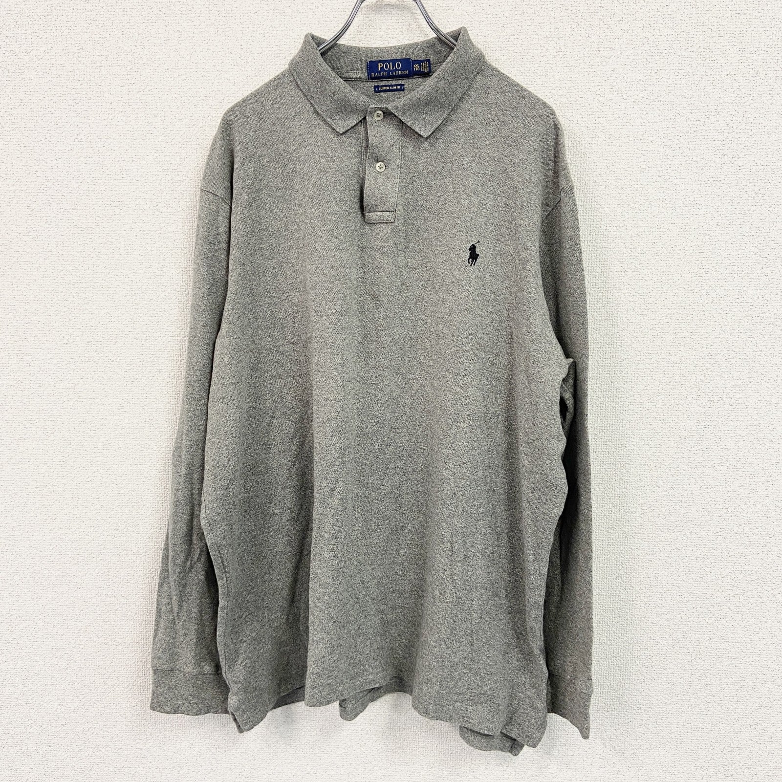 POLO RALPH LAUREN　ポロラルフローレン　長袖ポロシャツ　灰色　グレー　XXLサイズ