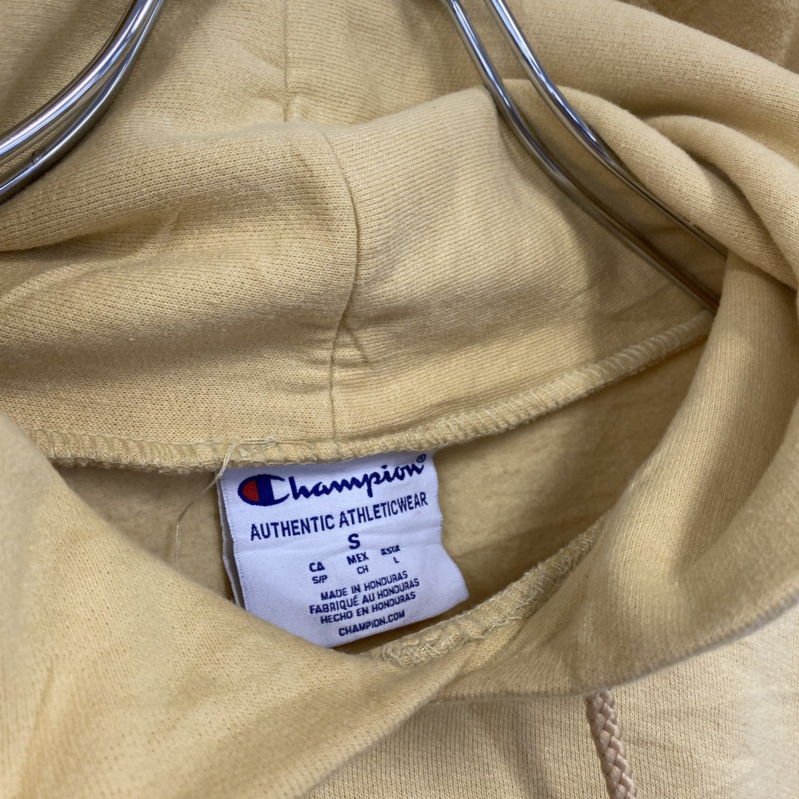 champion　チャンピオン　スウェットパーカー/フーディー　黄色　イエロー　Sサイズ