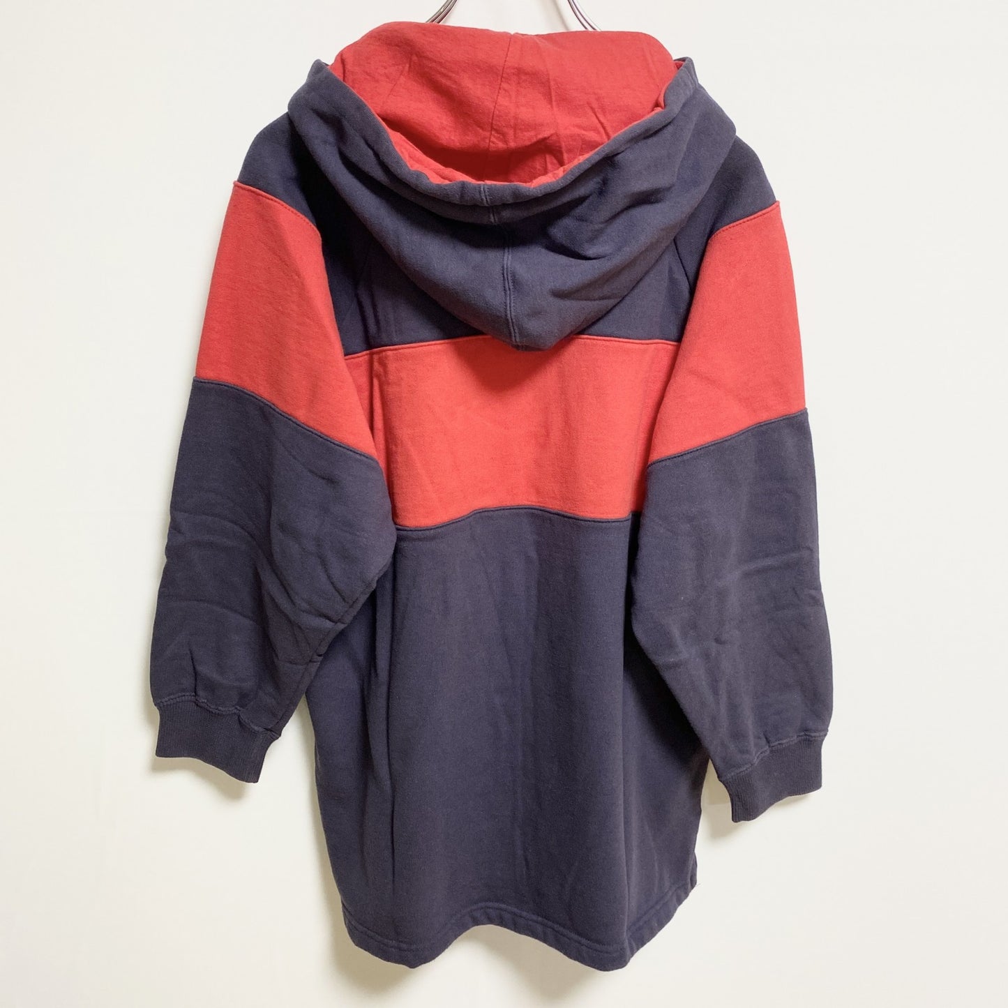 90s　DOCKERS　ドッカーズ　ハーフジップスウェットパーカー　ネイビー　赤　レッド　ヴィンテージ　Mサイズ