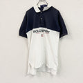 POLO SPORT　ポロスポーツ　半袖ポロシャツ　バイカラー　白　ホワイト　紺　ネイビー　Mサイズ