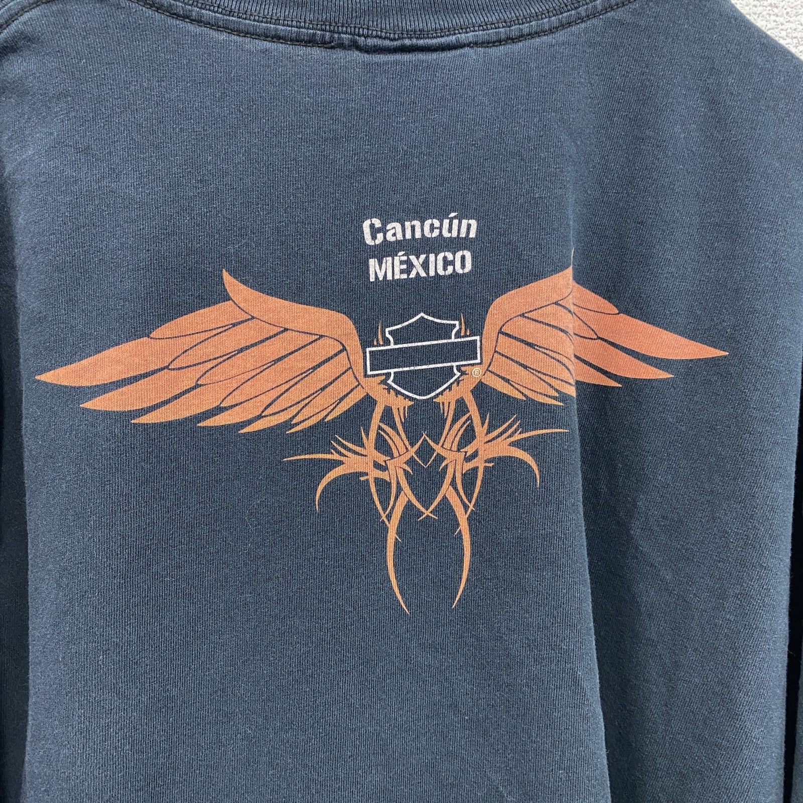 HARLEY DAVIDSON　ハーレーダビッドソン　半袖プリントTシャツ　スカル　黒　ブラック　XLサイズ