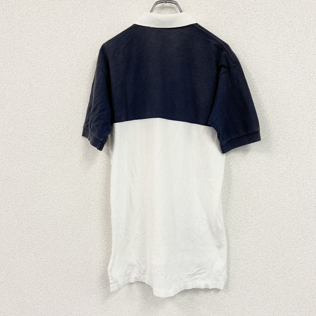 POLO SPORT　ポロスポーツ　半袖ポロシャツ　バイカラー　白　ホワイト　紺　ネイビー　Mサイズ