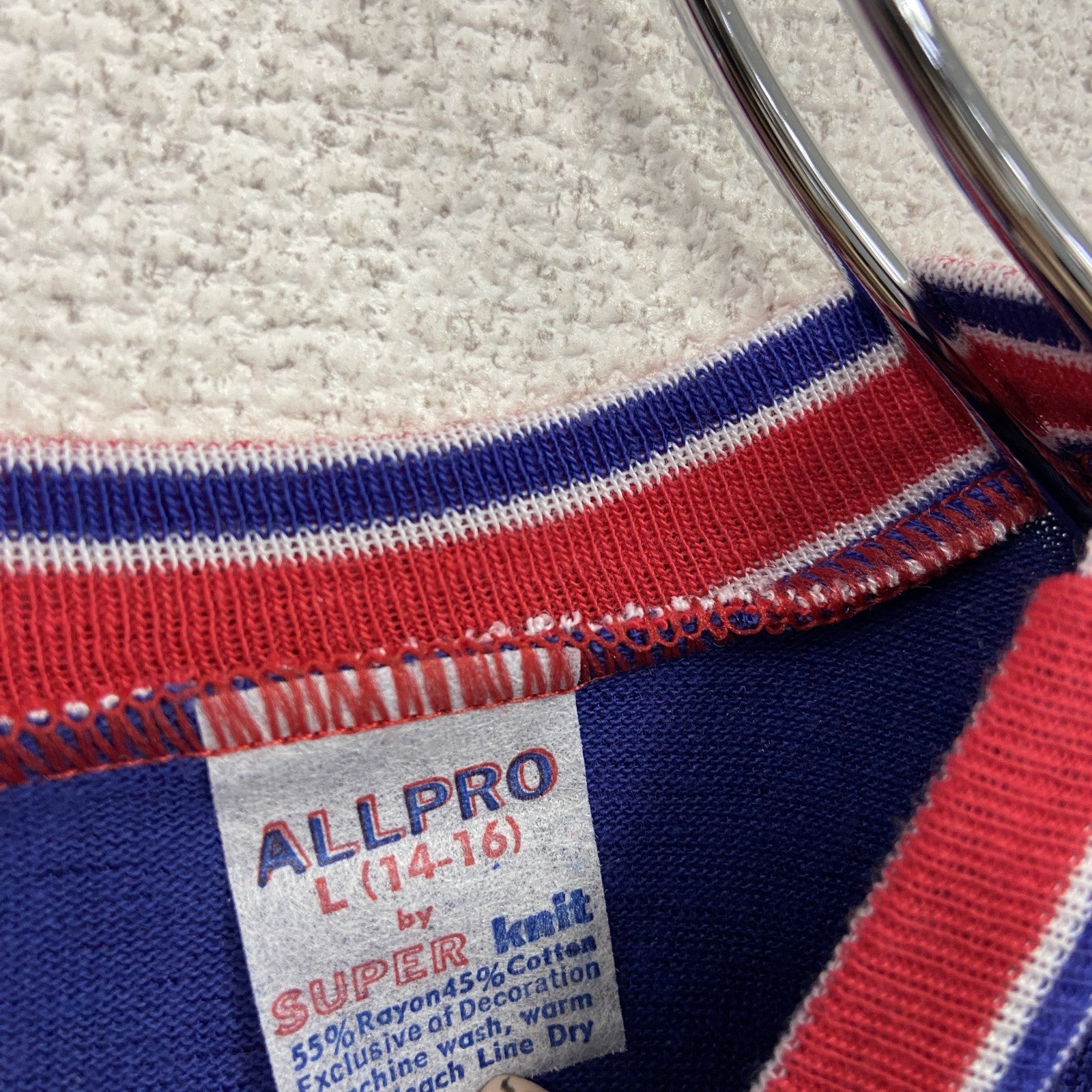ALLPRO　オールプロ　ユニフォームTシャツ　6分袖　番号　青　ブルー　Lサイズ